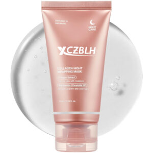 OEM/ODM Collagen Overnight Wrapping Peel Off Facial Mask Pack - Elasticity & Hydration Care, Reduces Sagging & Dullness - Hydrolyzed Collagen For Glowing Skin - Korean Skin Care, 2.53 fl.oz