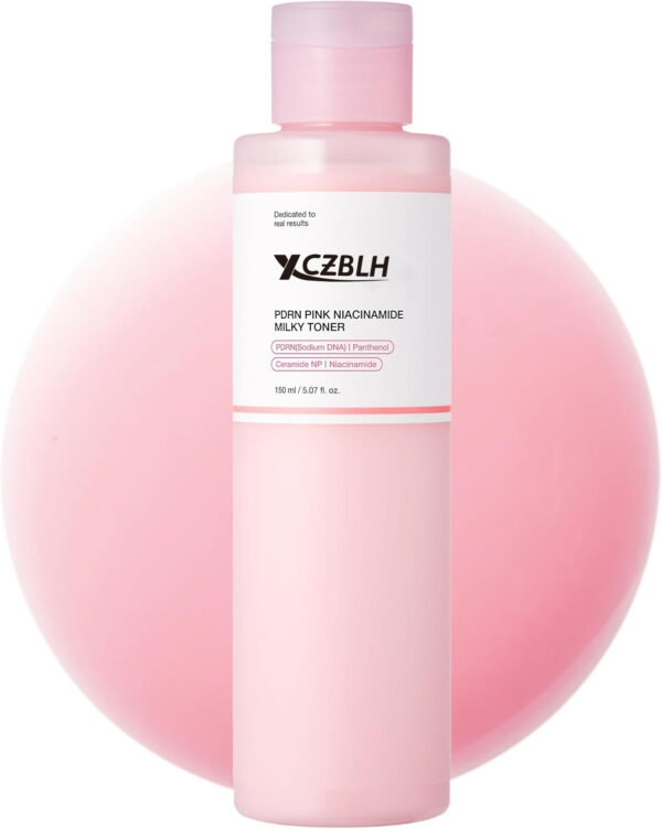 OEM/ODM PDRN Pink Niacinamide Milky Toner for Hydrating, Moisturizing, Soothing, Ceramide, Peptide, Glass Glow Skin, Korean Skincare | 150ml 5.07 fl. Oz.