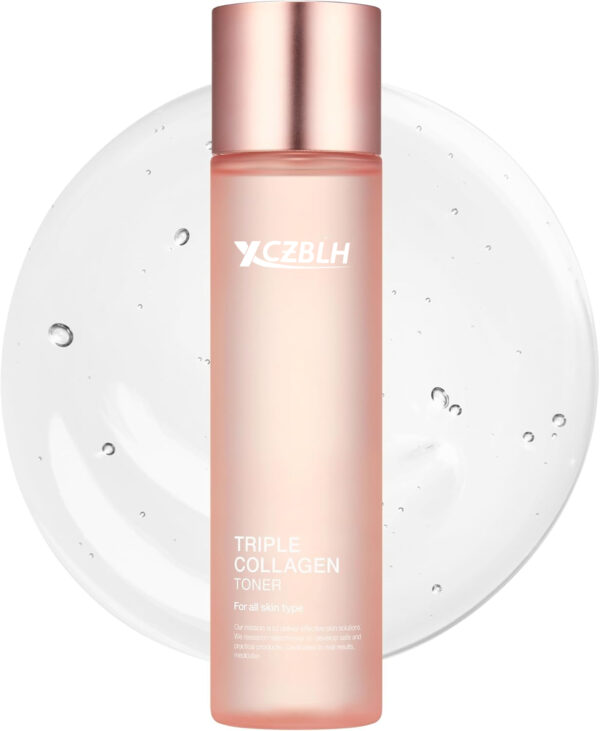 OEM/ODM Triple Collagen Toner - Hydrolyzed, Atelo, & Soluble Collagen for Deep Hydration & Plump Skin - Fast-Absorbing Formula for All-Day Suppleness, Korean Skincare (4.73 fl.oz.)