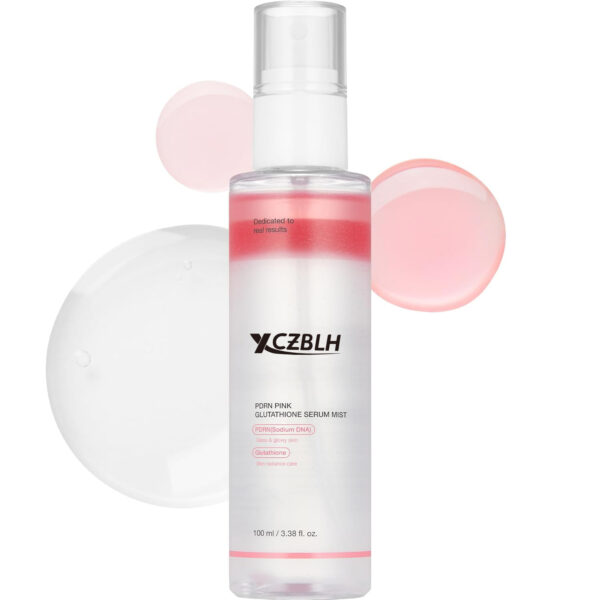 OEM/ODM PDRN Pink Peptide Spray Serum I Pink Glass Glow Serum Mist for Moisturizer, Soothing and Firming, Uneven skin tone, Rose PDRN & Peptide & Niacinamide, Korean skin care (100ml /3.38 fl. oz.)