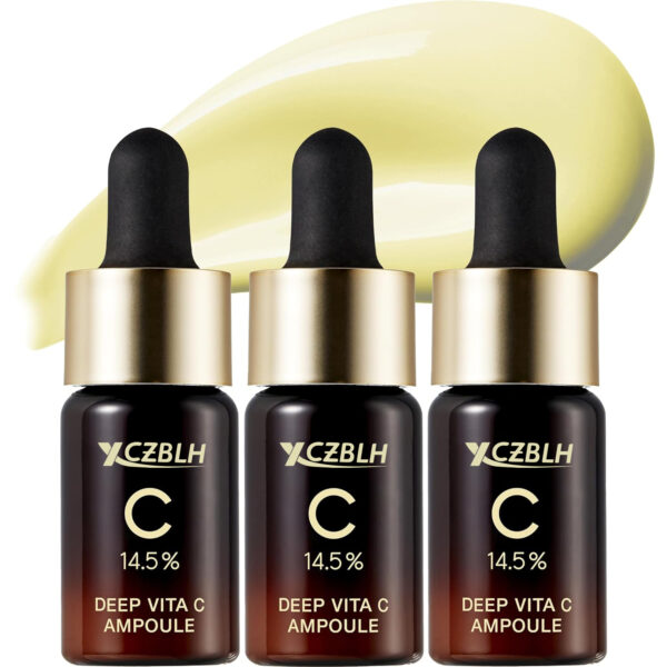OEM/ODM Deep Vita C Serum 2.0 || 14.5% Pure Vitamin C reduce the appearance of hyperpigmentation, dark spots, and blemishes | 16 self-tests complete | Korean skincare (10g * 3 bottles)