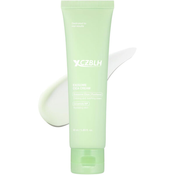 OEM/ODM Exosome Cica Tea Tree Cream for Sensitive Skin with Centella Asiatica help reduce redness and breakouts. | Low-irritating, Moisturizing Daily Texture Care | Korean Skincare | 1.7 fl oz