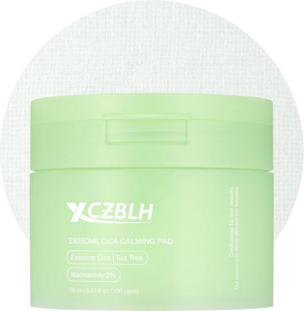 OEM/OPM Exosome CICA Tea Tree Calming Toner Pads for Sensitive Skin with Centella Asiatica Help Reduce Redness & breakouts. Low-irritating & Hydrating Daily Care, Korean Skincare, Vegan (100 Pads)