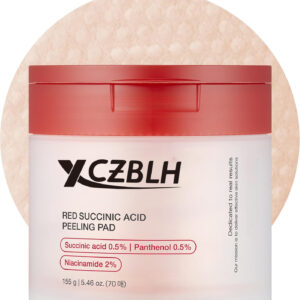 OEM/ODM Red Succinic Acid Panthenol Facial Peeling Pads - Exfoliating Toner Pads for Breakout-Prone Skin with Niacinamide, AHA, BHA, and Soothing Panthenol - Non-Comedogenic