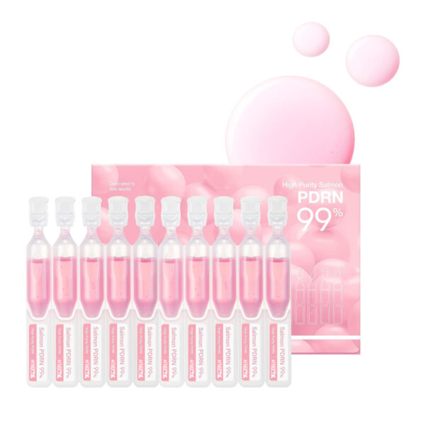 OEM/ODM Salmon DNA PDRN Pink One Day Serum | 99% Salmon DNA PDRN Intensive Ampoule, Collagen, Glutathione, Hyaluronic Acid - Improves skin radiance | Korean skincare 0.05 fl.oz x 10e