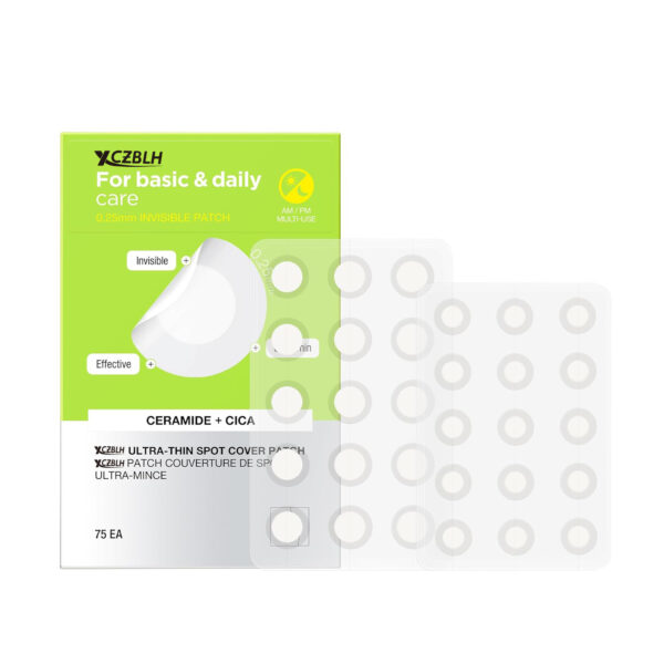 OEM/ODM Ultra-Thin Spot Cover Patch, 2 Sizes invisible Hydrocolloid Patch for Face, Centella for area of concern, Slim Spot Stickers, Perfect coverage, Beauty & Facial Skincare Products (75 Counts)