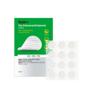 OEM/ODM Triple Acid Spot Care Microdart Patch, Deep, Early Stage Spot, 200+ Microdarts with AHA + BHA + PHA, Centella, Hydrocolloid Patch for Overnight, Non-Comedogenic, Korean Skin Care (12ea)