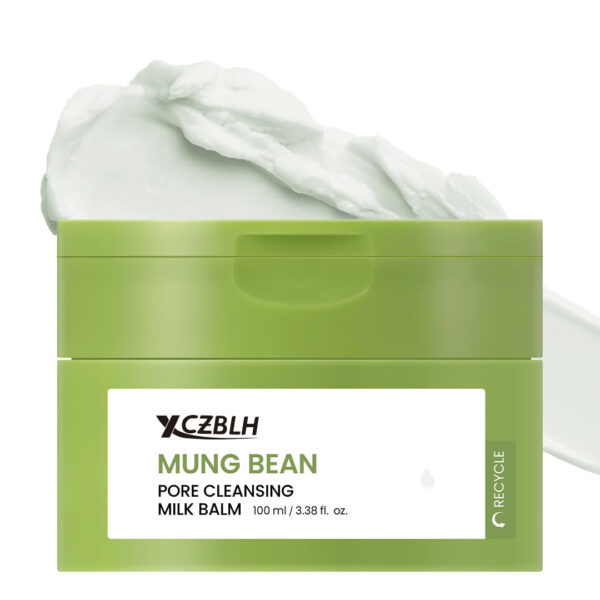 OEM/ODM Mung Bean Pore Cleansing Milk Balm (3.38 fl.oz/100ml) | Fragrance-Free | Korean Makeup Remover for Sensitive Skin | Non-Greasy Sorbet Texture with Ceramides | All-in-One Facial Cleanser