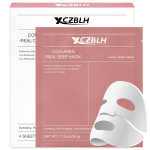 OEM/ODM Collagen Real Deep Mask, Hydrating Overnight Hydrogel Mask, Pore Minimizing, Elasticity Improvement, 34g x4ea
