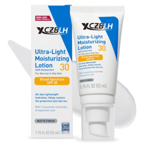 OEM/ODM Ultra-Light Moisturizing Lotion With SPF 30, Daily Face Moisturizer with SPF, Formulated with Hyaluronic Acid & Ceramides, Broad Spectrum SPF, Oil Free, Matte Finish, 1.7 Ounce