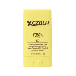 OEM/ODM Kids SPF 50 Clear Face Stick Sunscreen - Wet or Dry Skin Application Broad Spectrum Sunscreen with Vitamin E - Hawaii 104 Act Compliant (Without Octinoxate & Oxybenzone) - Travel Size 0.53 oz