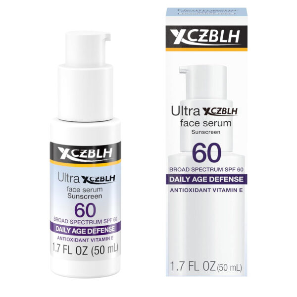 OEM/ODM Ultra Sheer Face Sunscreen with Vitamin E & SPF 60, Sunscreen for Face with Broad Spectrum UVA/UVB Protection, Fragrance-Free, Oxybenzone-Free, Water-Resistant (80 minutes), 1.7 Fl Oz