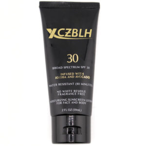 OEM/ODM Moisturizing Sunscreen Lotion SPF 30, No White-Residue for Melanin Rich Skin (2 Fl. Oz.)