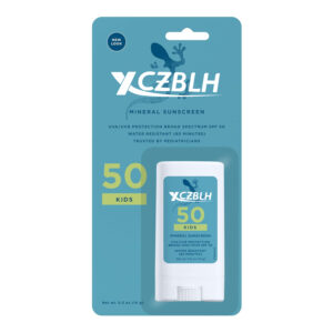 OEM/ODM Mineral Sunscreen Stick with Zinc Oxide SPF 50+ Water Resistant UVA/UVB Protection Easy to Apply Fragrance Free, Kids, Unscented, 0.5 oz