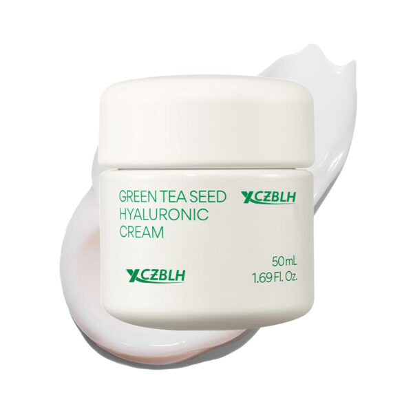 OEM/ODM Green Tea Seed Hyaluronic Acid Cream with Barrier Boosting Complex & Ceramide, Hydrating Korean Face Moisturizer and Balancing Cream