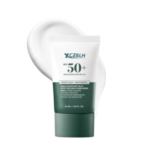 OEM/ODM Heartleaf Silky Moisture Mild Sunscreen, Broad Spectrum SPF 50+ with Moisturizing Formula, Lightweight Korean Sunscreen, Natural finish, Vegan, korean skin care 50ml / 1.69 fl. oz.