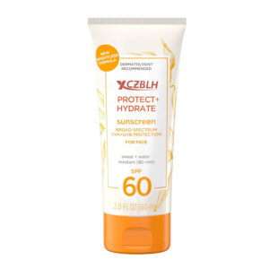 OEM/ODM Protect + Hydrate Face Sunscreen, SPF 60 Broad Spectrum, for Sensitive Skin, Travel Size, Water Resistant, Paraben, Oxybenzone & Oil Free, 2 fl oz