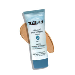 OEM/ODM Facial Mineral Sunscreen and Primer, Tinted Broad Spectrum SPF 40 with Antioxidants, Sheer matte finish, Fragrance-Free, Oil-Free, Dermatologist-recommended, PA+++ 1.75 oz