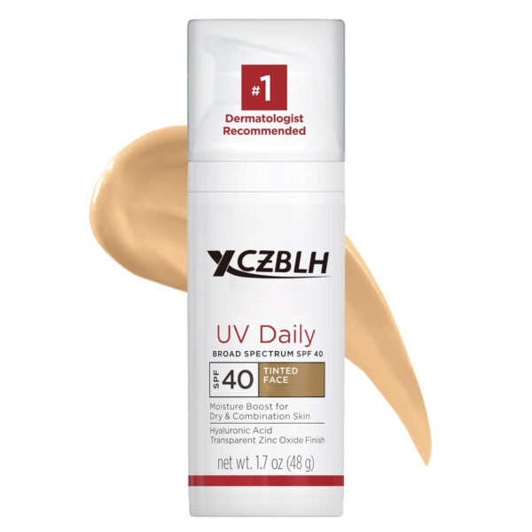 OEM ODM UV Daily SPF 40 Tinted Face Sunscreen Moisturizer, Tinted Moisturizer for Face with SPF, Great for Dry, Combination, and Normal Skin