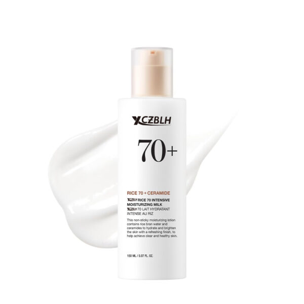 OEM/ODM Rice 70 Intensive Moisturizing Milk, Lotion for Deep Hydration and Nourishing, Glowy Glass Skin, Rice Water, Niacinamide, Ceramides, Lightweight, Korean Skincare, 150ml/ 5.07 fl.oz.