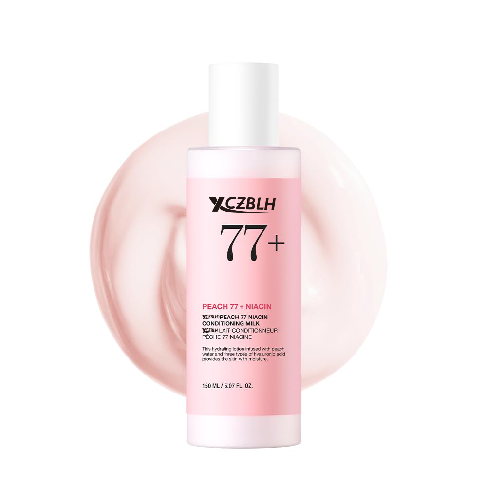 OEM/ODM Peach Niacin Conditioning Lotion, Face Moisturizer with Vitamin B12, Ceramide, Panthenol, Hyaluronic Acid, Lightweight, Korean Skin Care for Glass Skin (150ml, 5.07 fl.oz.)