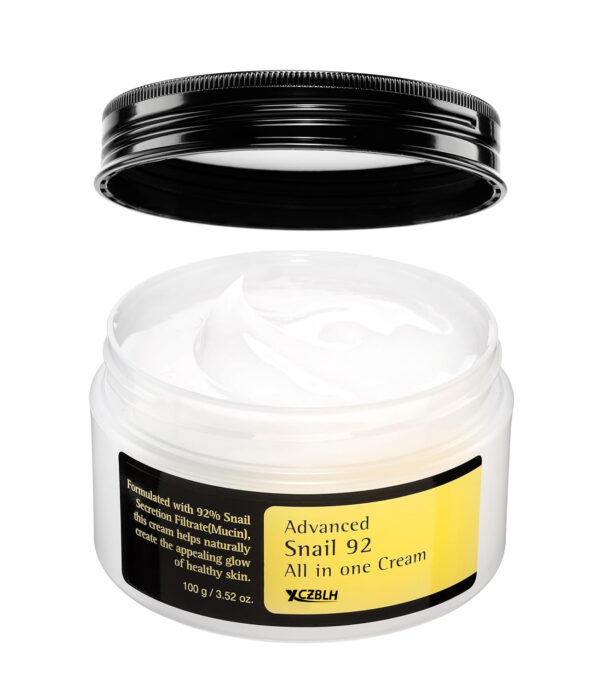 OEM/ODM Snail Mucin 92% Face Moisturizer, 3.52 Oz, Lightweight Moisturing Cream for Soft, Glowy Skin, Korean Skin Care, Korean Moisturizer Face Cream